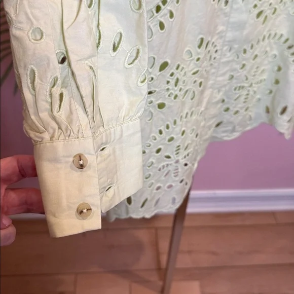 ANTHROPOLOGIE CUT OUT MINI SHIRT DRESS WITH LINING NWT SIZE SMALL - Picture 4 of 7